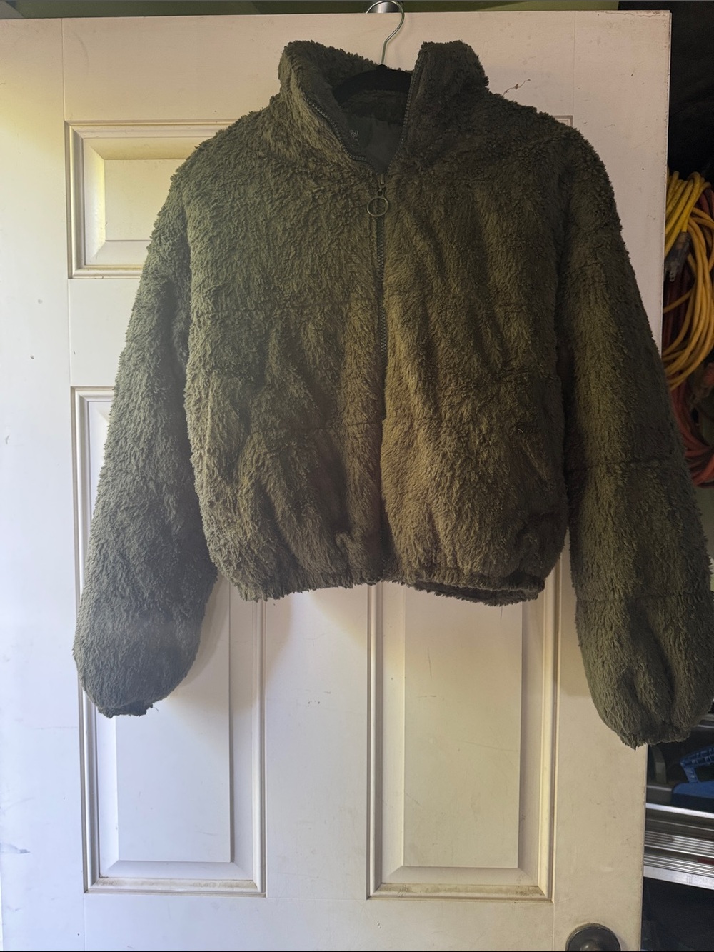 wild fable Olive Green Plush Puffer Jacket